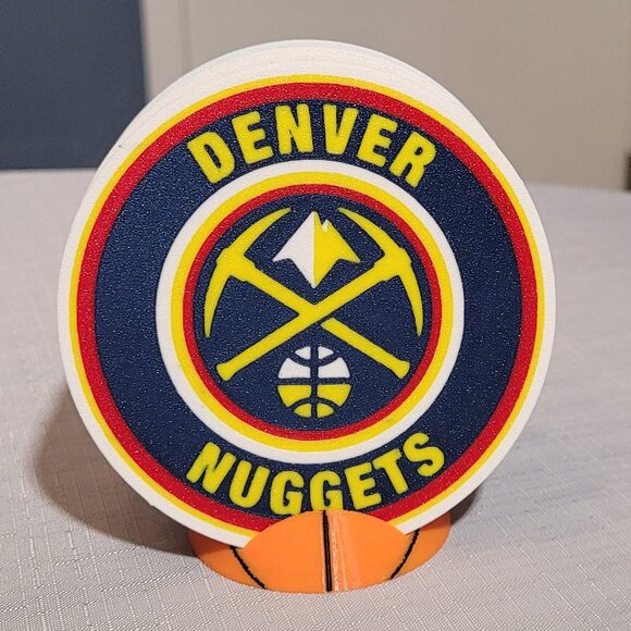 Denver Nuggets Coaster Set - 3D Printed - (Set of 4) - Picture 1 of 4